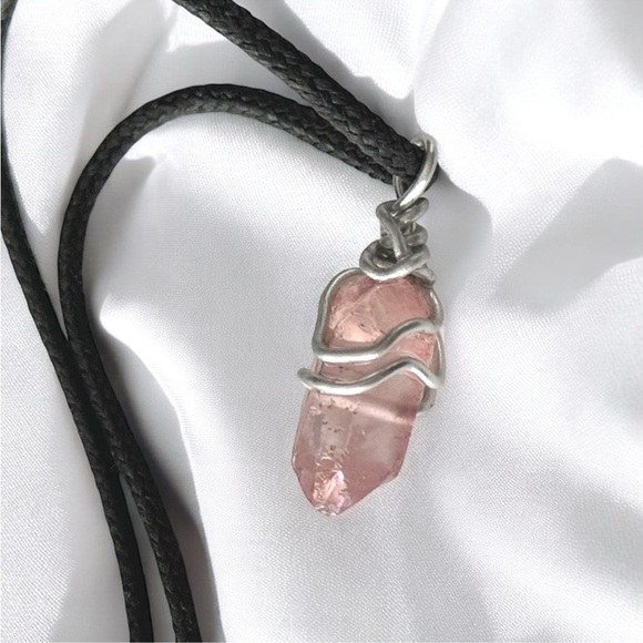5 For $25💫Wirewrapped Cotton Candy Quartz Pendant Necklace - Picture 3 of 5